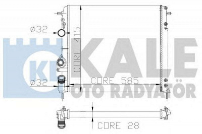 KALE OTO RADYATOR 127800 -  Радиатор, охлаждение двигателя